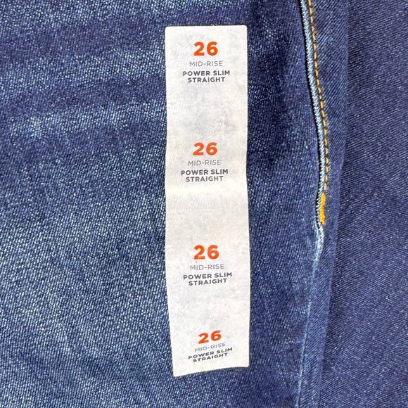 Old Navy Plus Women's Power Slim Mid Rise Straight Jean Size 26 3X Med Blue - Picture 8 of 15